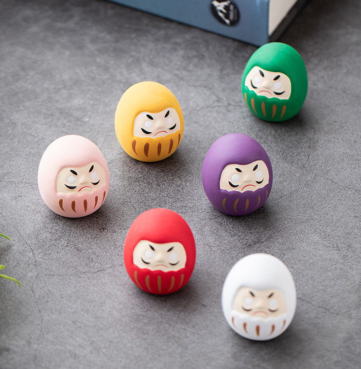 Nippon Daruma Ornament Green (Midori 4*4*4.5cm)