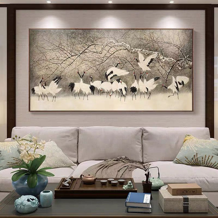 Japanese Famous Wall Art A Thousand Years Crane 140*70cm