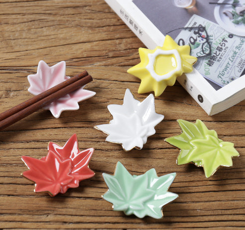 Nippon Chopstick Holder (White Maple Leaves Kaede no ha 6ps)