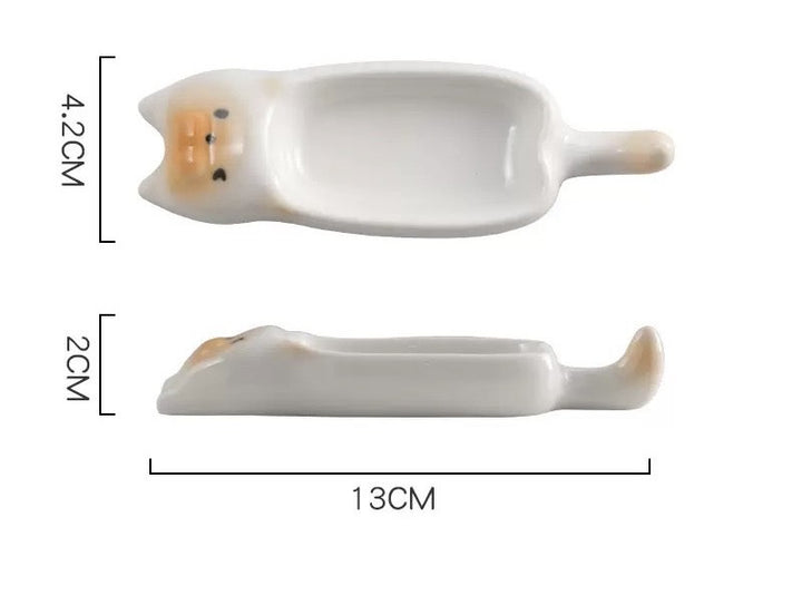 Saus Dish Cat Orange 13 x 4.2cm | H2cm