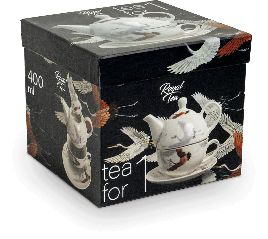Teapot & Cup Crane Bird 300ml