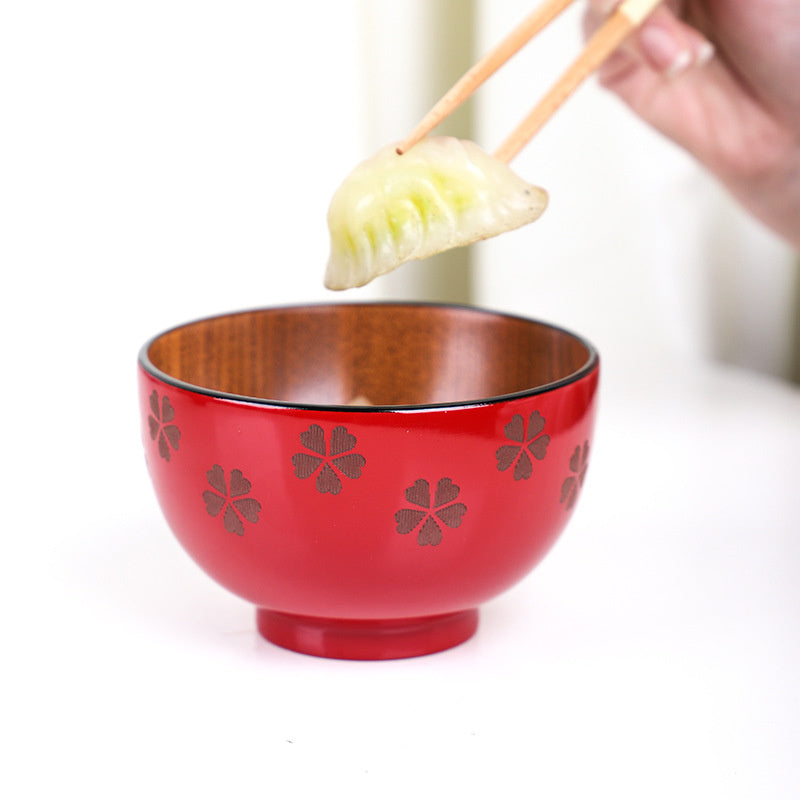 Nippon Flower Wooden Bowl