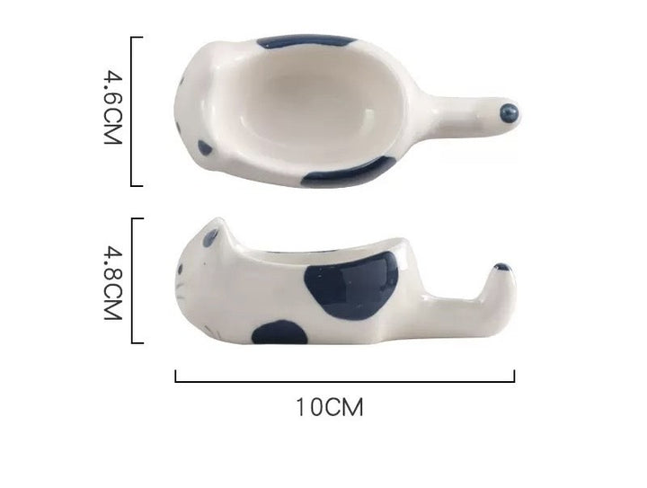 Saus Dish Cat Tri Blue 10 x 4.6cm | H4.8cm