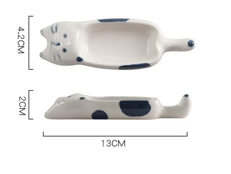 Saus Dish Cat Blue 13 x 4.2cm | H2cm