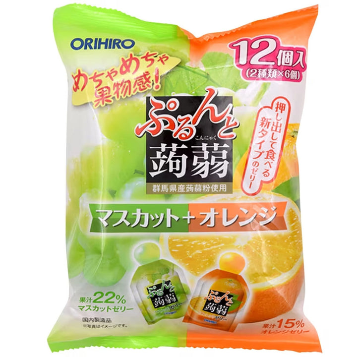 Purun To Konnyaku Jelly Pauchi Muscat + Orange 240g