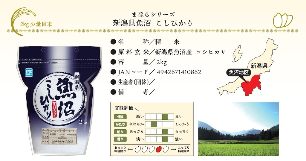 Niigata Uonuma Koshikari 2kg