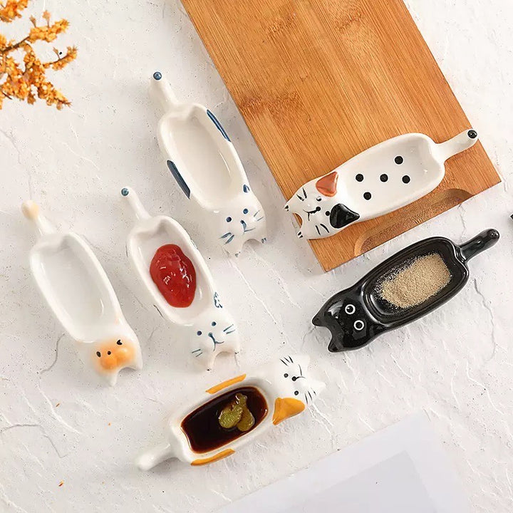 Saus Dish Cat Tricolors 13 x 4.2cm | H2cm