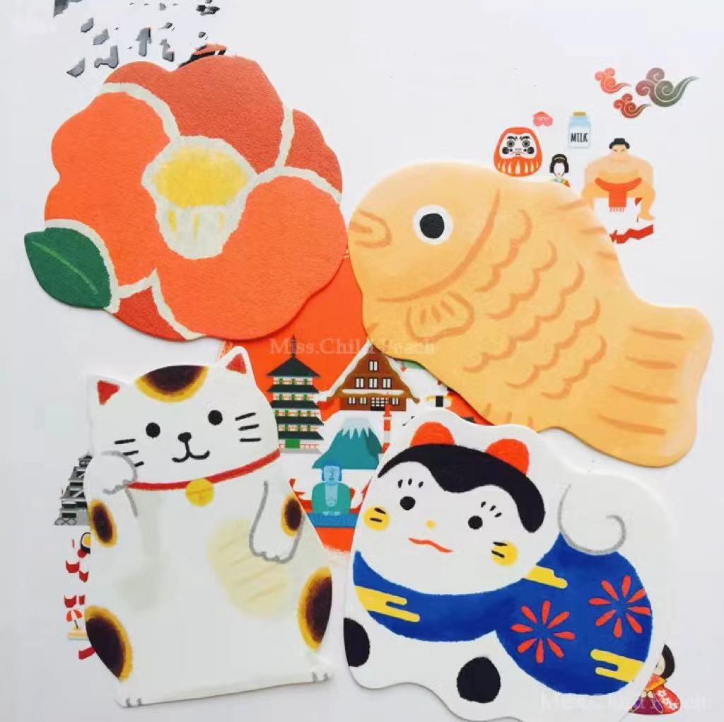 Japanese DIY Gift Message Card Camellia