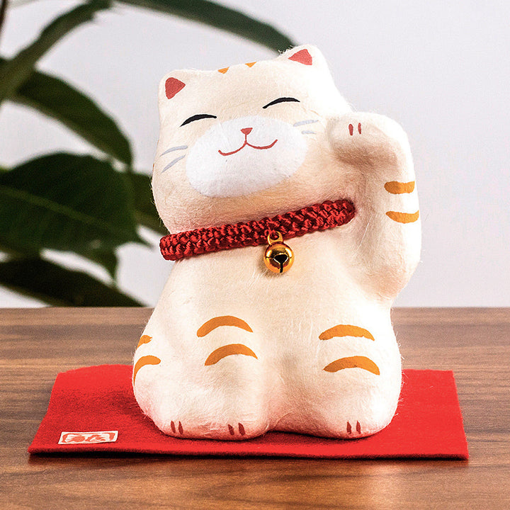 Kyoto paper mâché Washi Handmade Lucky Cat Ginger
