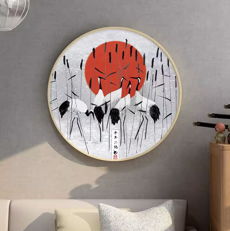 Japanese Famous Wall Art A Thousand Years Crane 40*40 cm