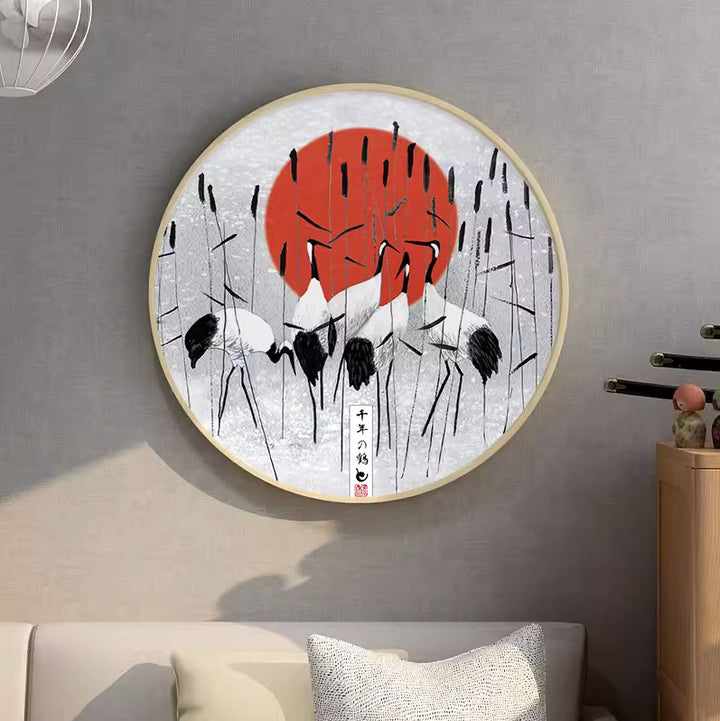 Japanese Famous Wall Art A Thousand Years Crane 40*40 cm