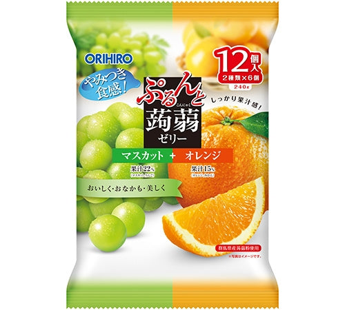 Purun To Konnyaku Jelly Pauchi Muscat + Orange 240g