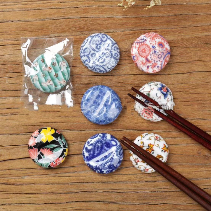 Nippon Chopstick Holder Wabi-Sabi pattern Oval 8pcs