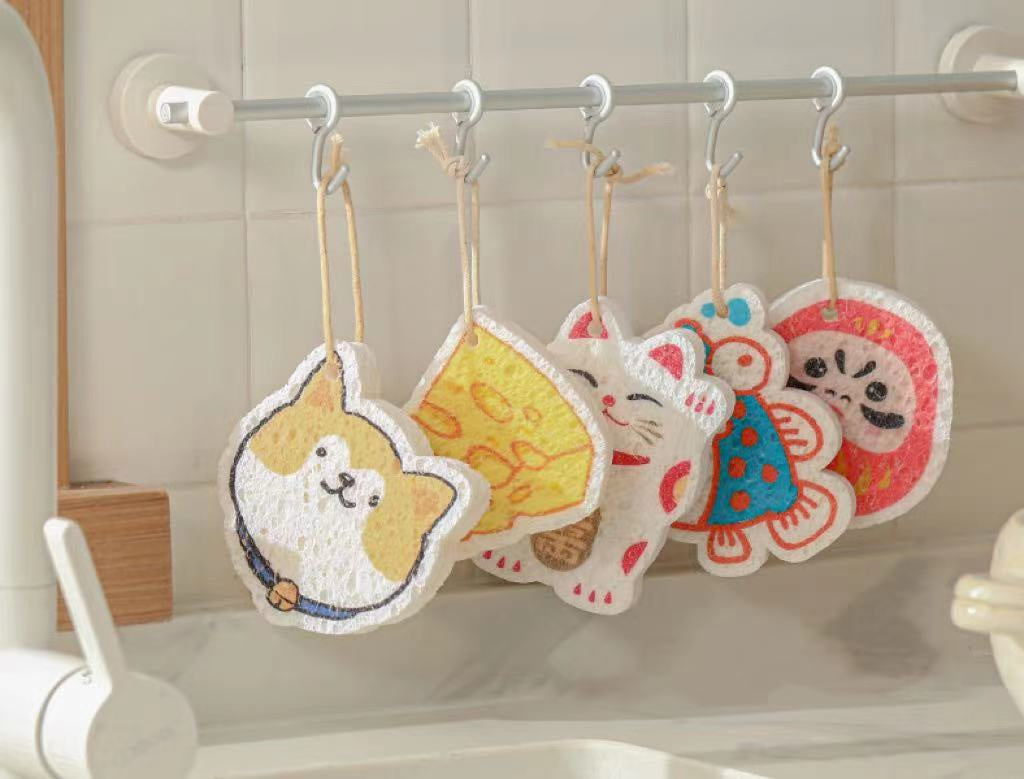Nippon Wood Pulp Cotton Dish Sponge (Blowfish)