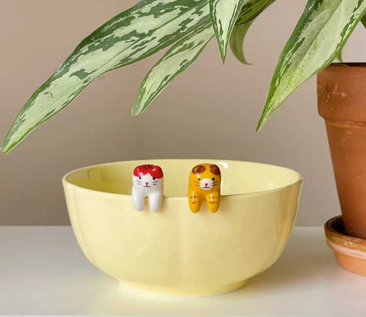 Hangable Ceramic Coffee Spoon Shiro Neko (White Cat 11*2*3cm)