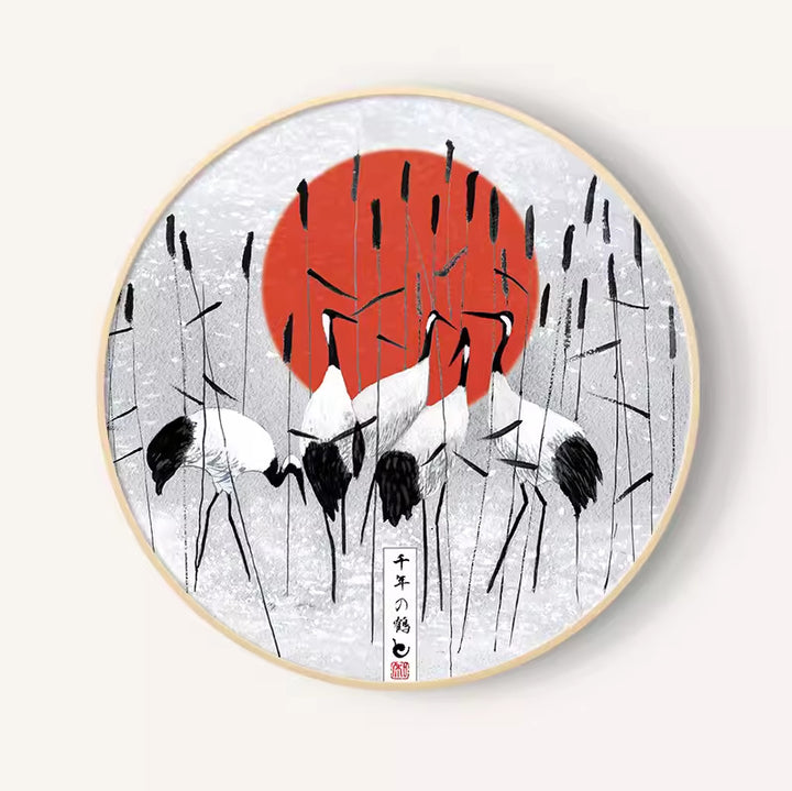 Japanese Famous Wall Art A Thousand Years Crane 40*40 cm