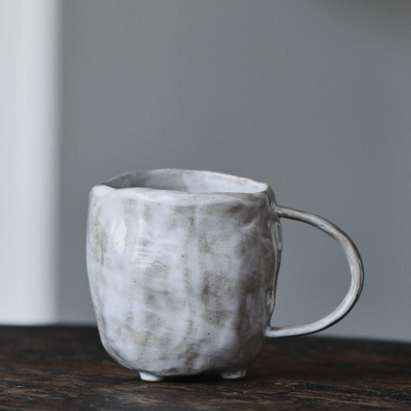 Nippon Toki Handmade Coffee/Milk Cup Tedzukuri Kohimiruku Kappu White (shiro 201-300ml)
