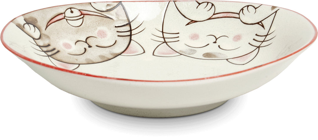Three cats Scales oval red 17x15 cm | H4 cm