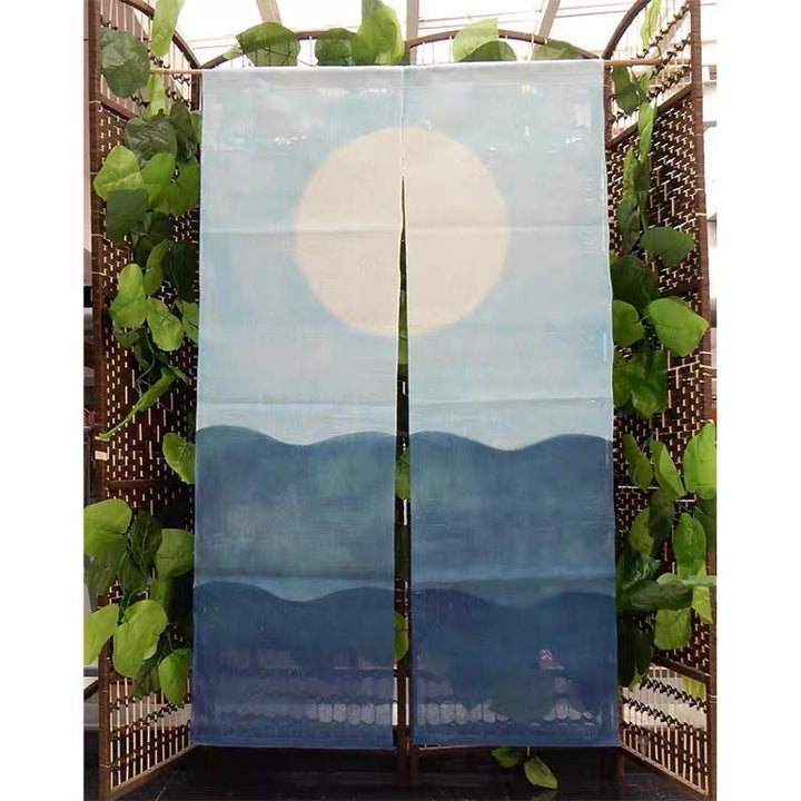 Japanese door half curtains without punching - Sun Rise