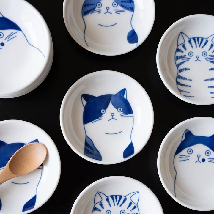 Saus Dish Cat Blue Type 3 Ø8cm | H1.8cm