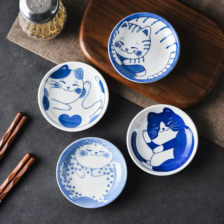 Saus Dish Cat Blue Type 4 Ø8cm | H1.8cm
