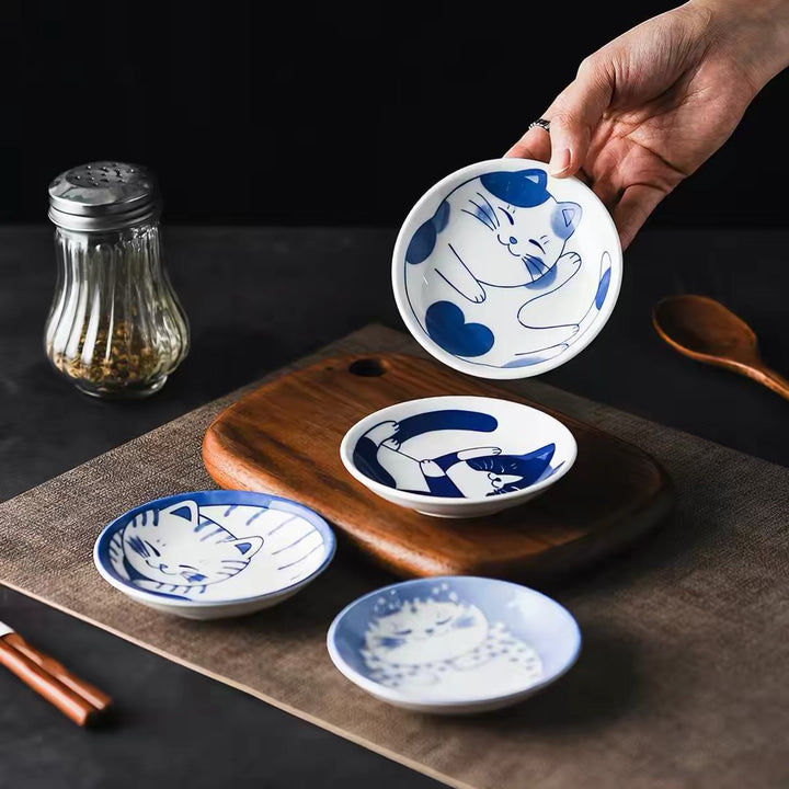 Saus Dish Cat Blue Type 5 Ø8cm | H1.8cm