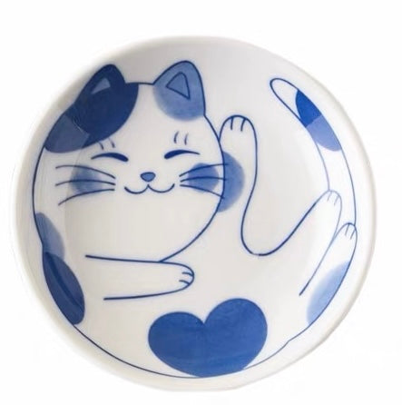 Saus Dish Cat Blue Type 4 Ø8cm | H1.8cm