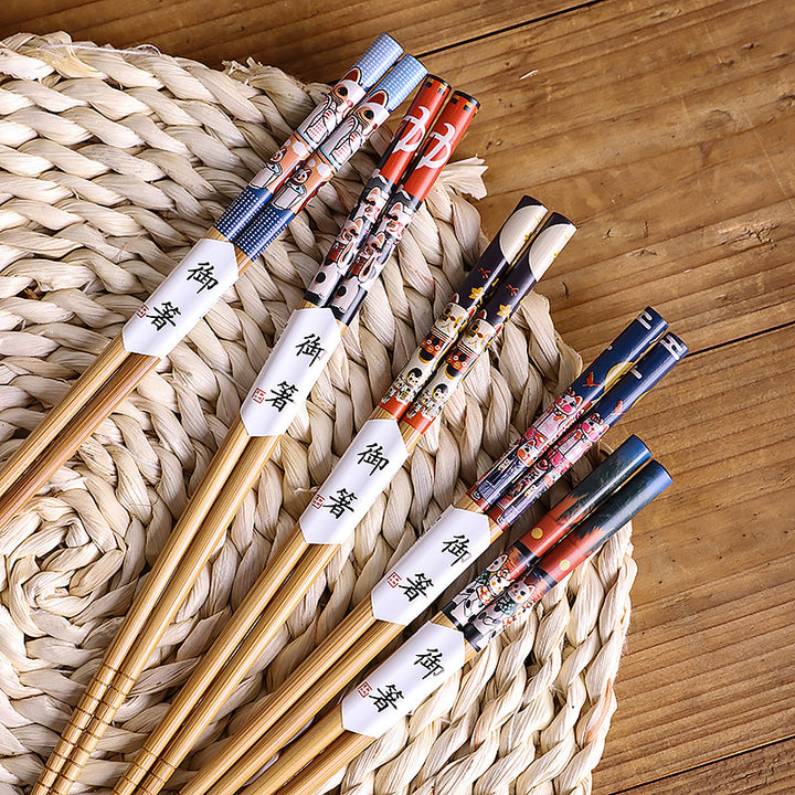 Nippon Bamboo Chopsticks with Lucky Cat B
