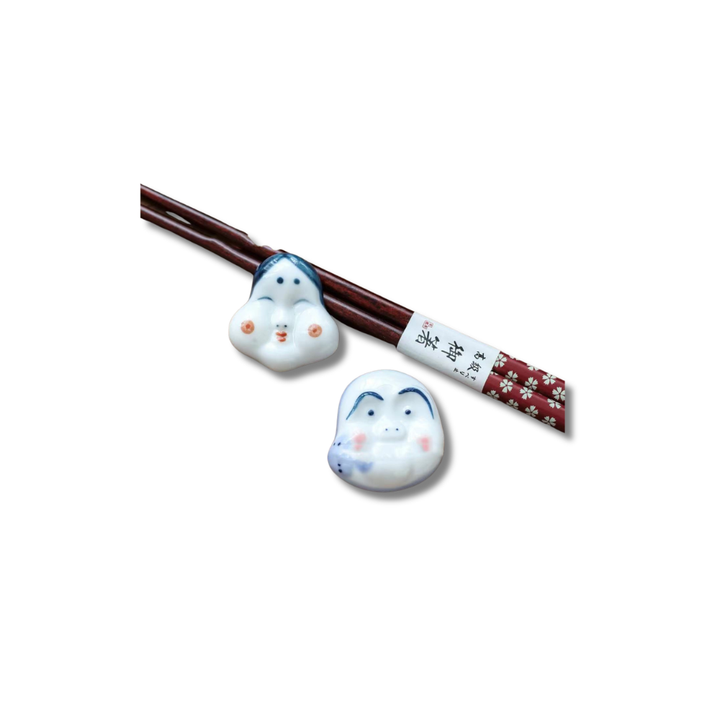 Nippon Chopstick Holder Theater Masks 2pcs