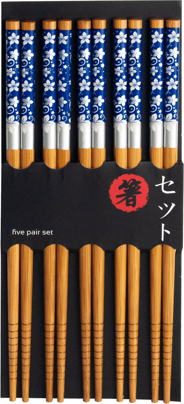 Chopsticks Bamboo Blue flower