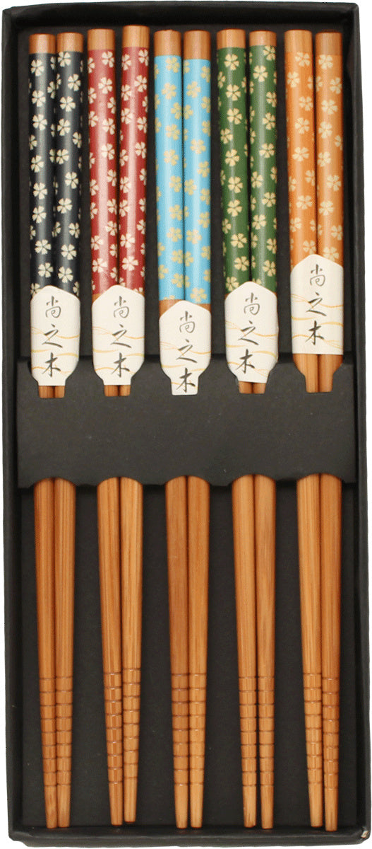 Chopsticks Bamboo Japanese Retro Flowers 24cm