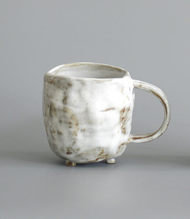 Nippon Toki Handmade Coffee/Milk Cup Tedzukuri Kohimiruku Kappu White (shiro 201-300ml)