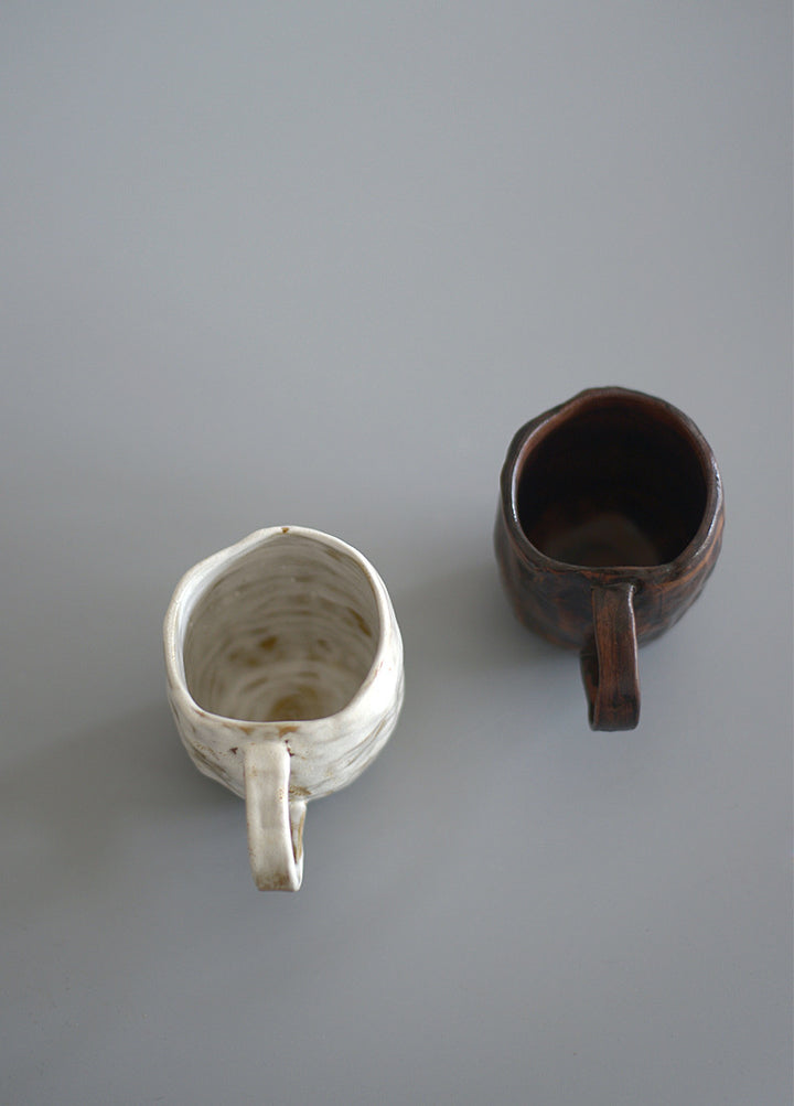Nippon Toki Handmade Coffee/Milk Cup Tedzukuri Kohimiruku Kappu White (shiro 201-300ml)