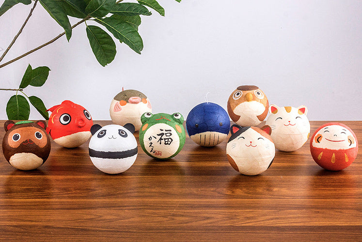 Kyoto paper mâché Washi Tumbler Roly-poly Bell Ornament Goldfish