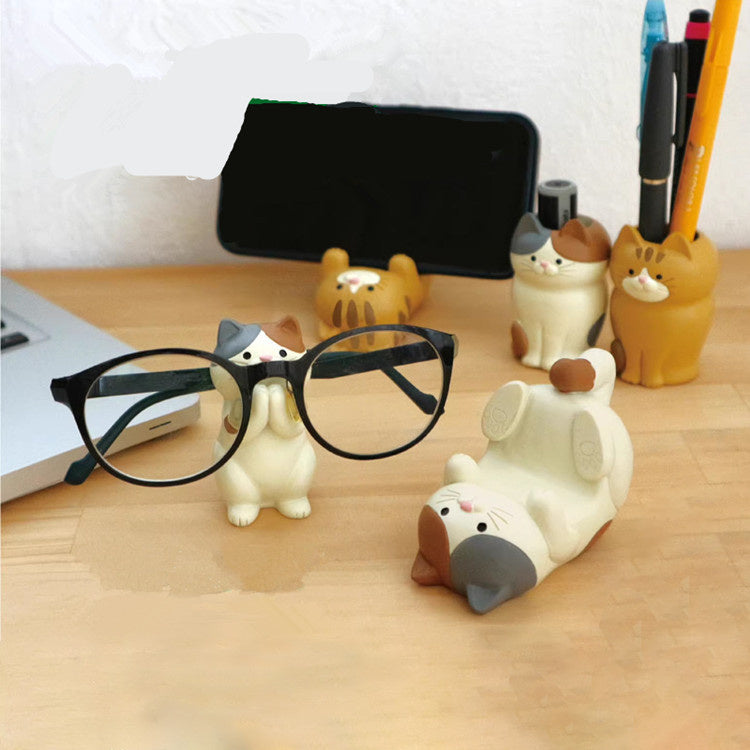 Japanese Hopscotch Cat Eyeglasses Holder