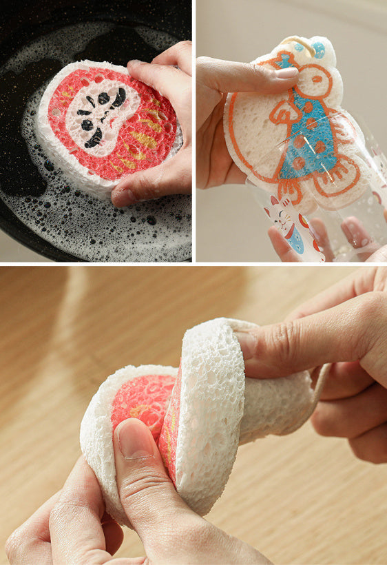 Nippon Wood Pulp Cotton Dish Sponge (Blowfish)