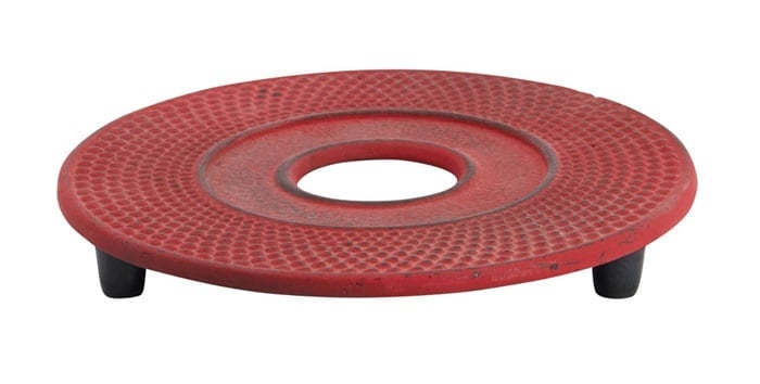 WY Tea Kettle Iron Plate Holder RED 14cm