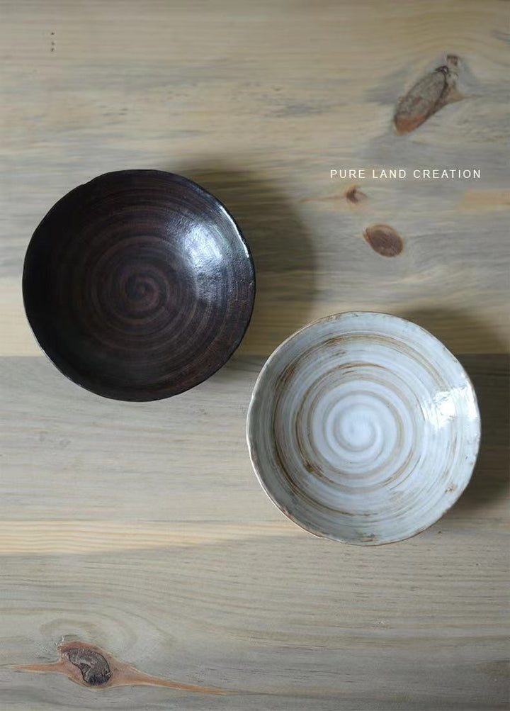 Nippon Toki Handmade Plate Tedzukuri Black (kuro 14.5*3.3cm)