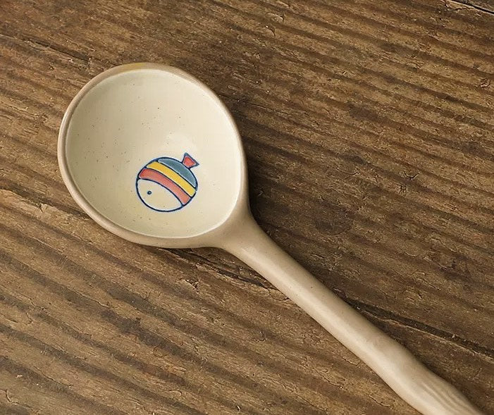 Nippon Toki Handmade Spoon Tedzukuri Fish 22cm/7.4cm