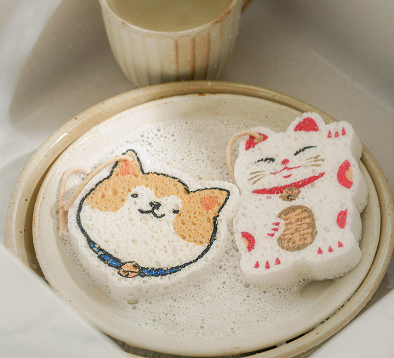 Nippon Wood Pulp Cotton Dish Sponge (Blowfish)