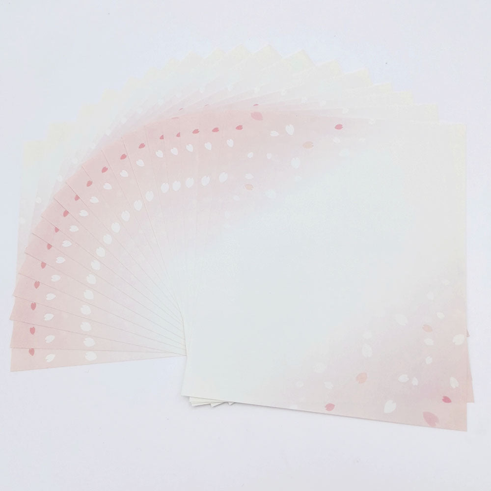 Japanese Kaishi Letter Paper/ Creative Paper Green 18pcs 14.5*17.5 cm