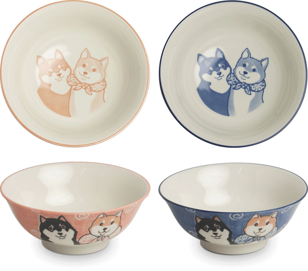 Japanese bowls Shiba Dog 2pcs. Ø15 cm | H7 cm