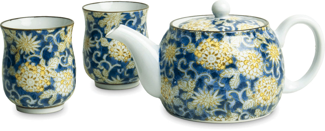 Japanese tea set Classic Portugal flower 3 pieces