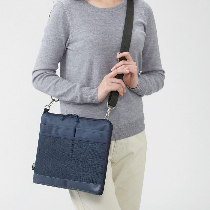 LIHIT LAB Japan Smart Fit Bag in Bag A4 Blue